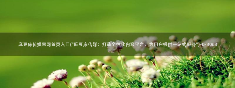 麻豆新片标题